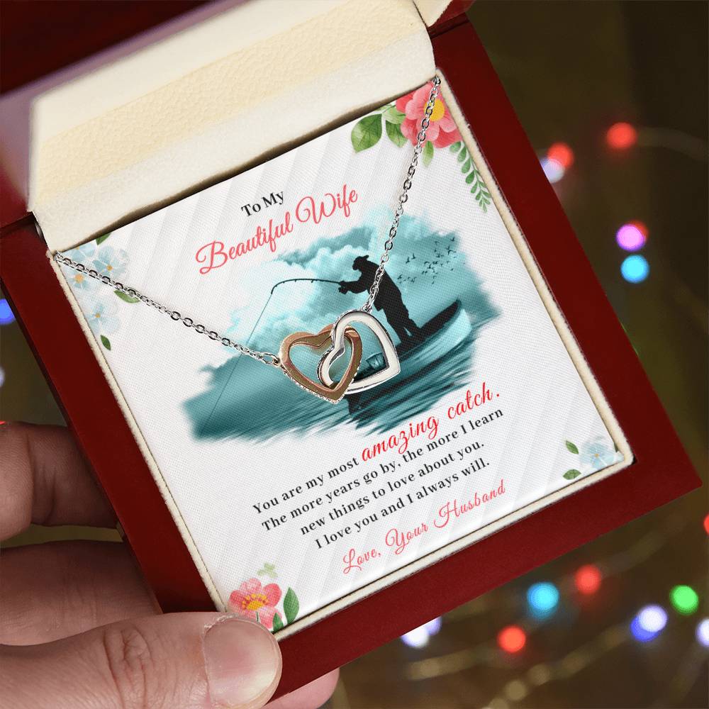 Gift For Fisherman'S Wife Interlocking Hearts Necklace