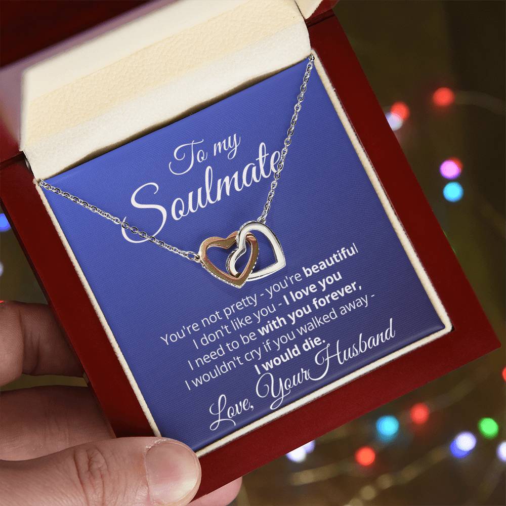 Soulmate Hearts Necklace Gift Interlocking Hearts Necklace