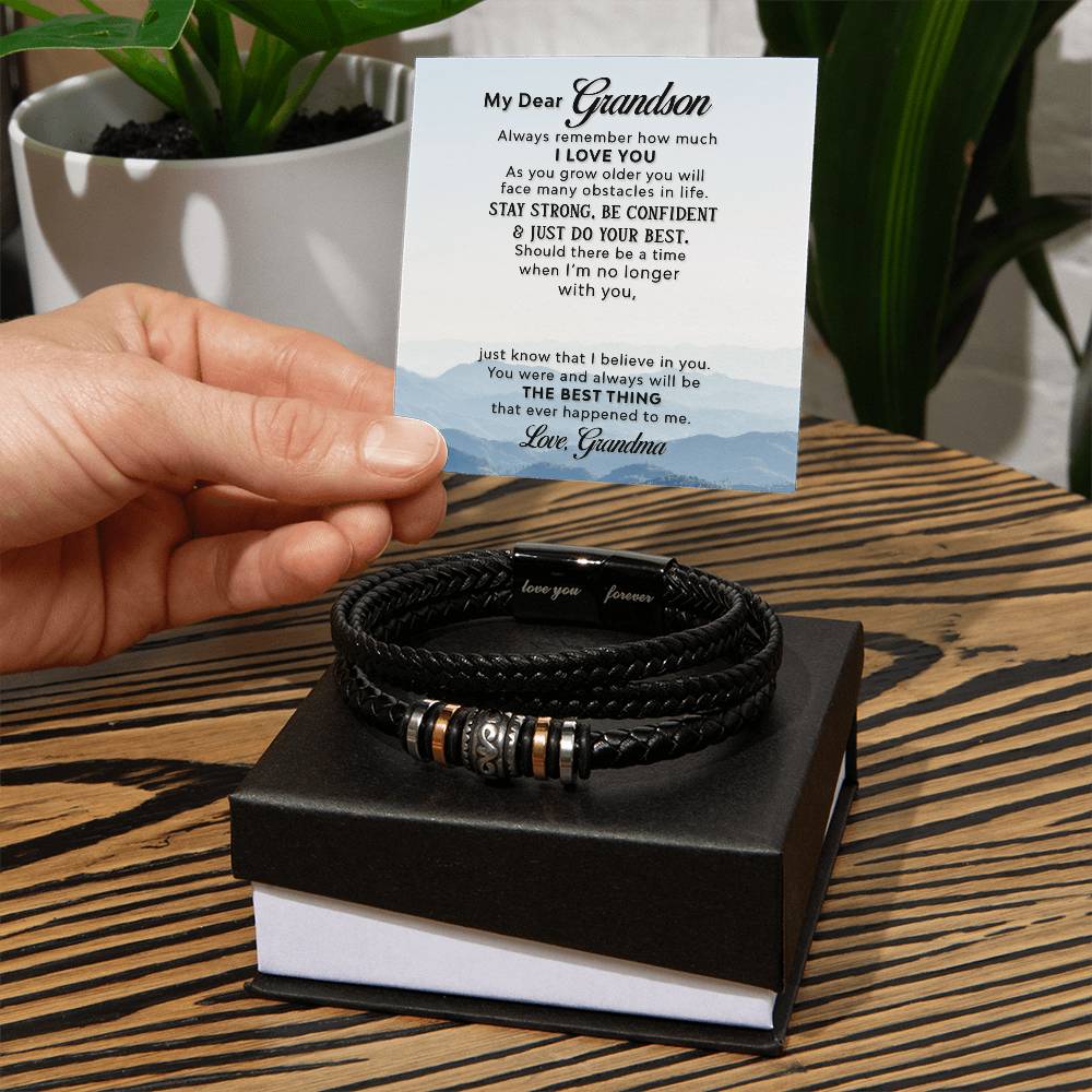 Grandmother-To-Grandson Love You Forever Bracelet - Love You Forever Bracelet