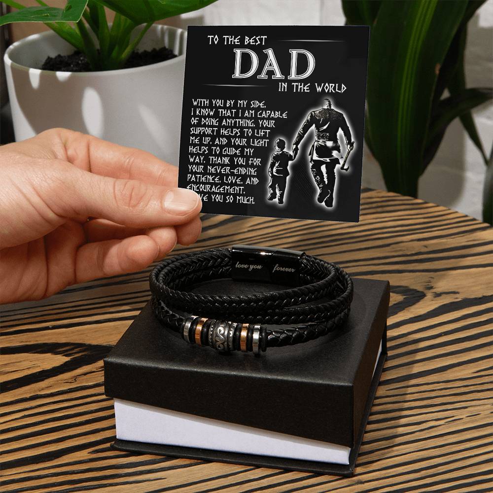 Dad - By My Side - Love You Forever Bracelet - Love You Forever Bracelet