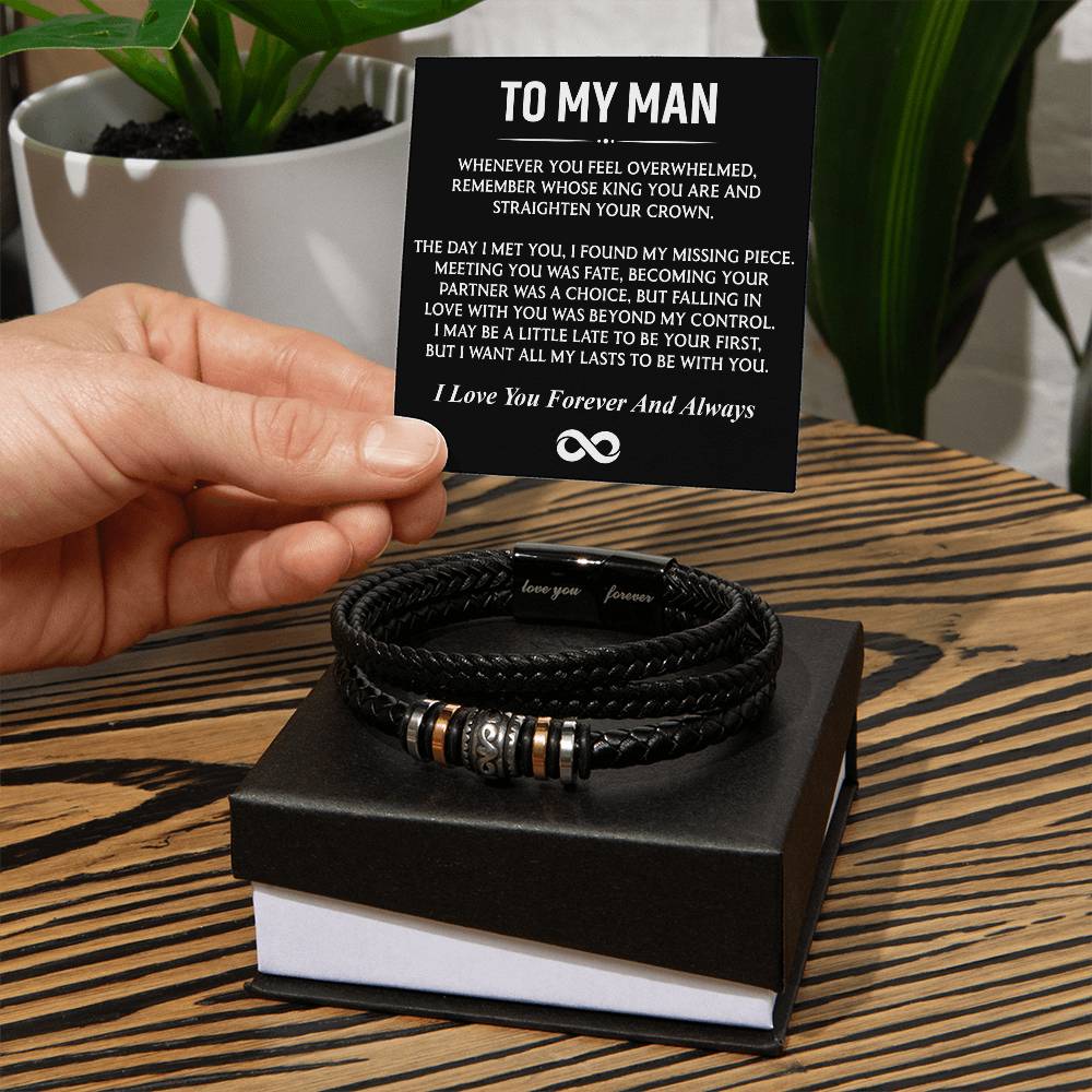 To My Man - I Love You Forever And Always - Love You Forever Bracelet