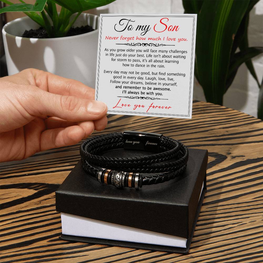 Gift For Son - Men's Love You Forever Bracelet - Love You Forever Bracelet