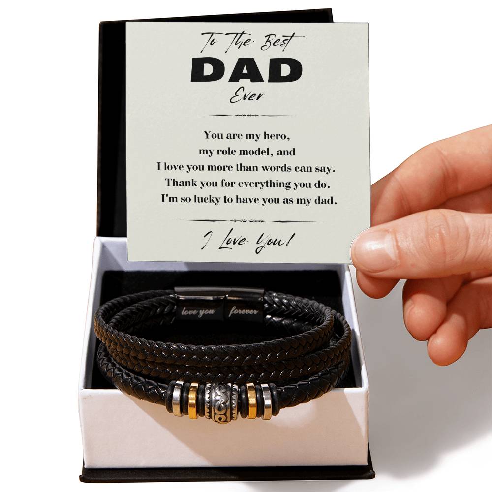 To The Best Dad - Love You Forever Bracelet