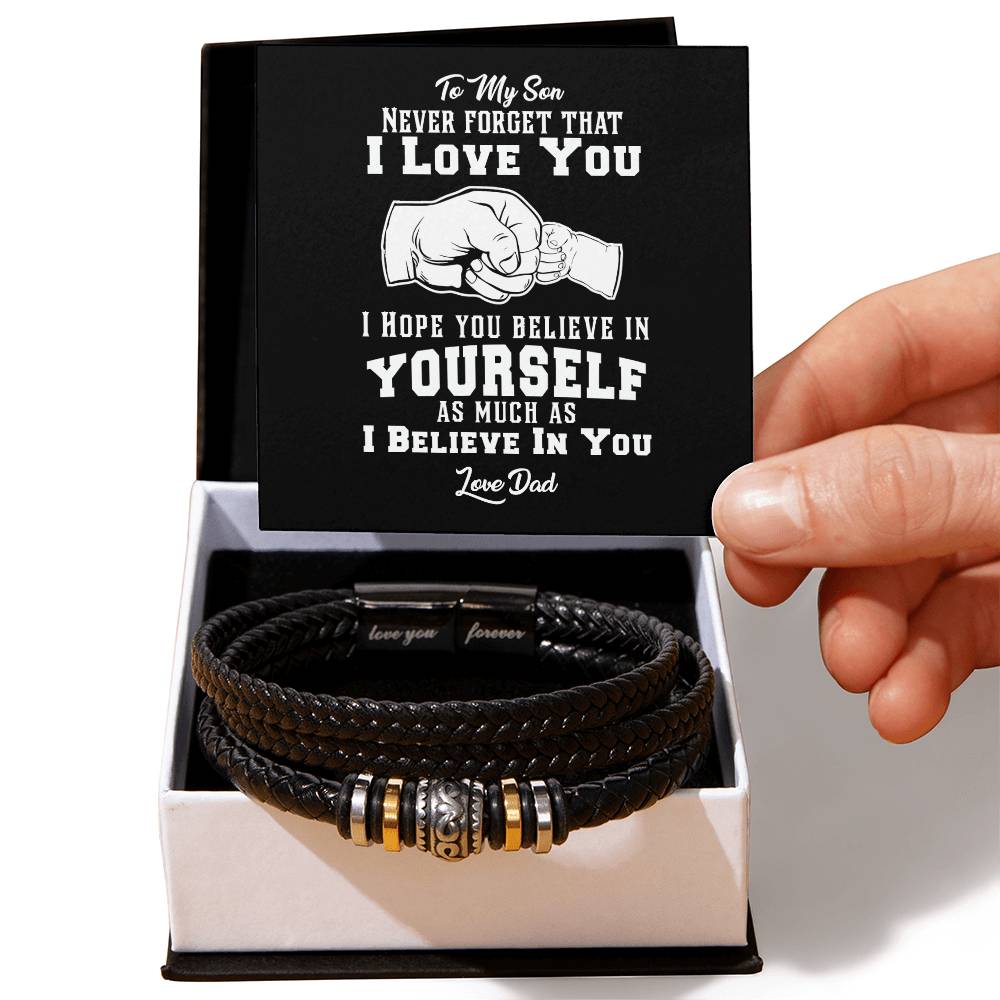 Son - I Believe In You - Son's Love You Forever Bracelet - Love You Forever Bracelet