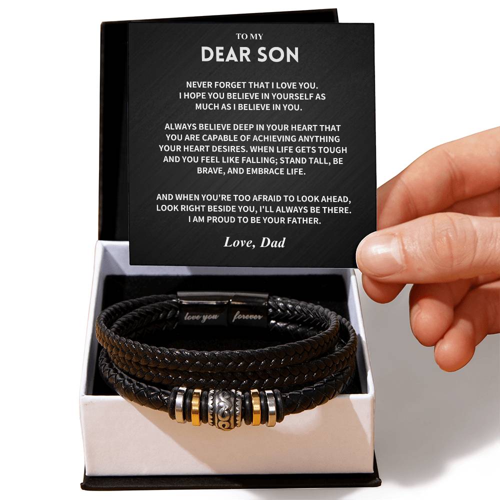 Son Bracelet- From Dad - Love You Forever Bracelet