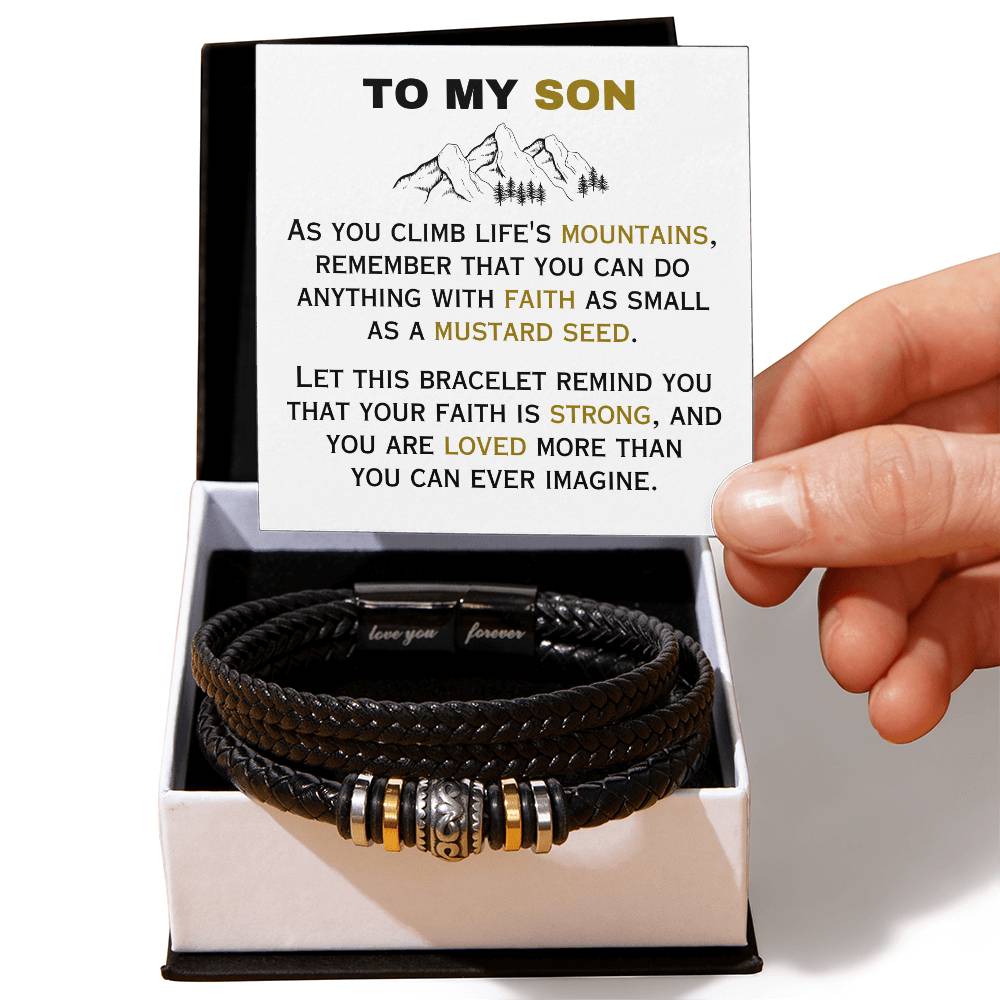 To My Son - Faith & Mountains - Bracelet - Love You Forever Bracelet