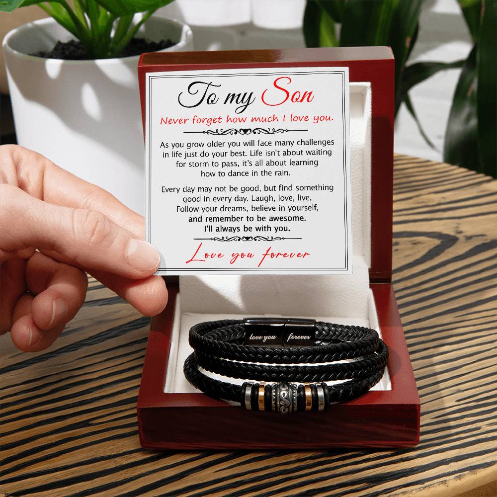 Gift For Son - Men's Love You Forever Bracelet - Love You Forever Bracelet