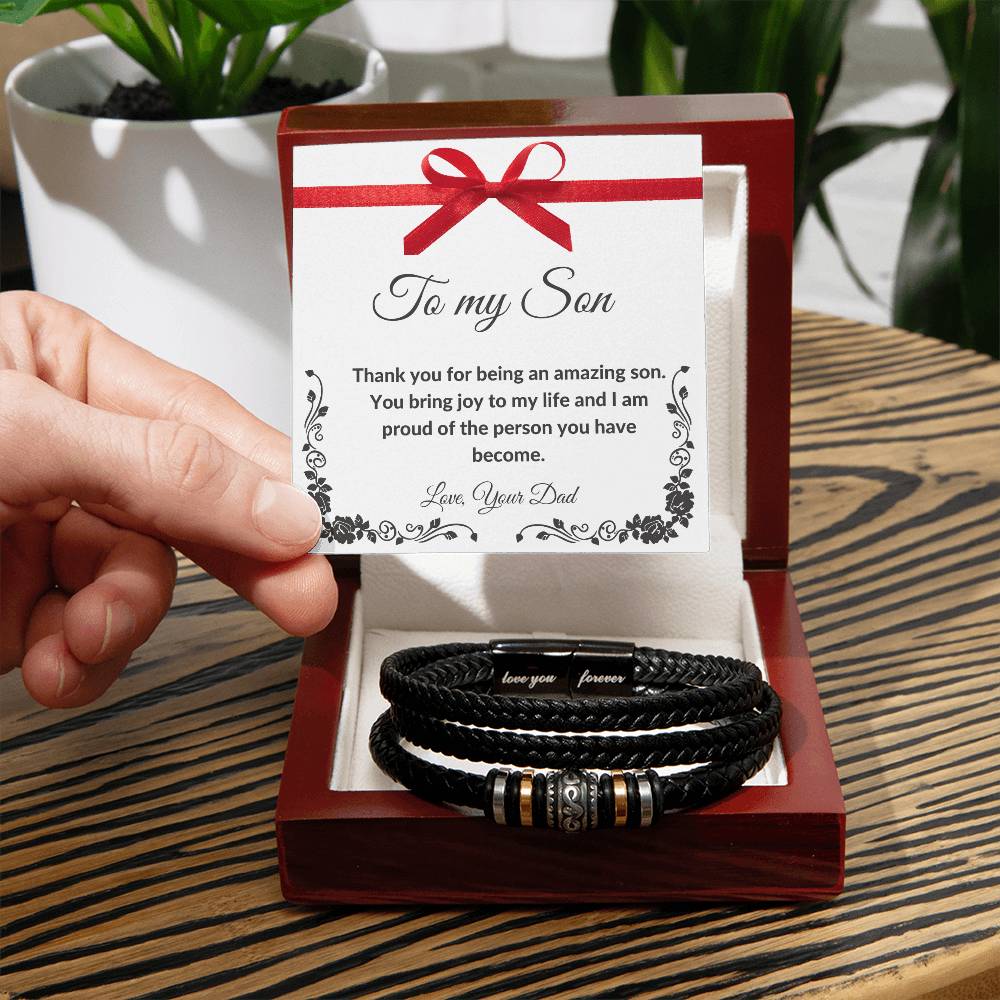 To My Son Bracelet, Love You Forever Bracelet, Gift From Dad - Love You Forever Bracelet