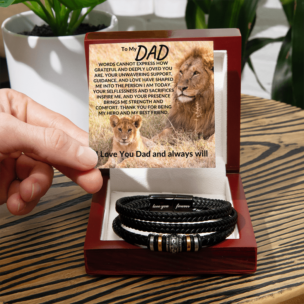 To My Dad - Your Love Have Shaped Me Into The Person I Am Today - Men's Love You Forever Bracelet - Love You Forever Bracelet