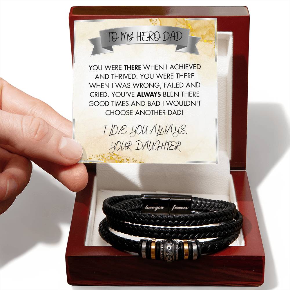 Dad The Hero Bracelet - Love You Forever Bracelet