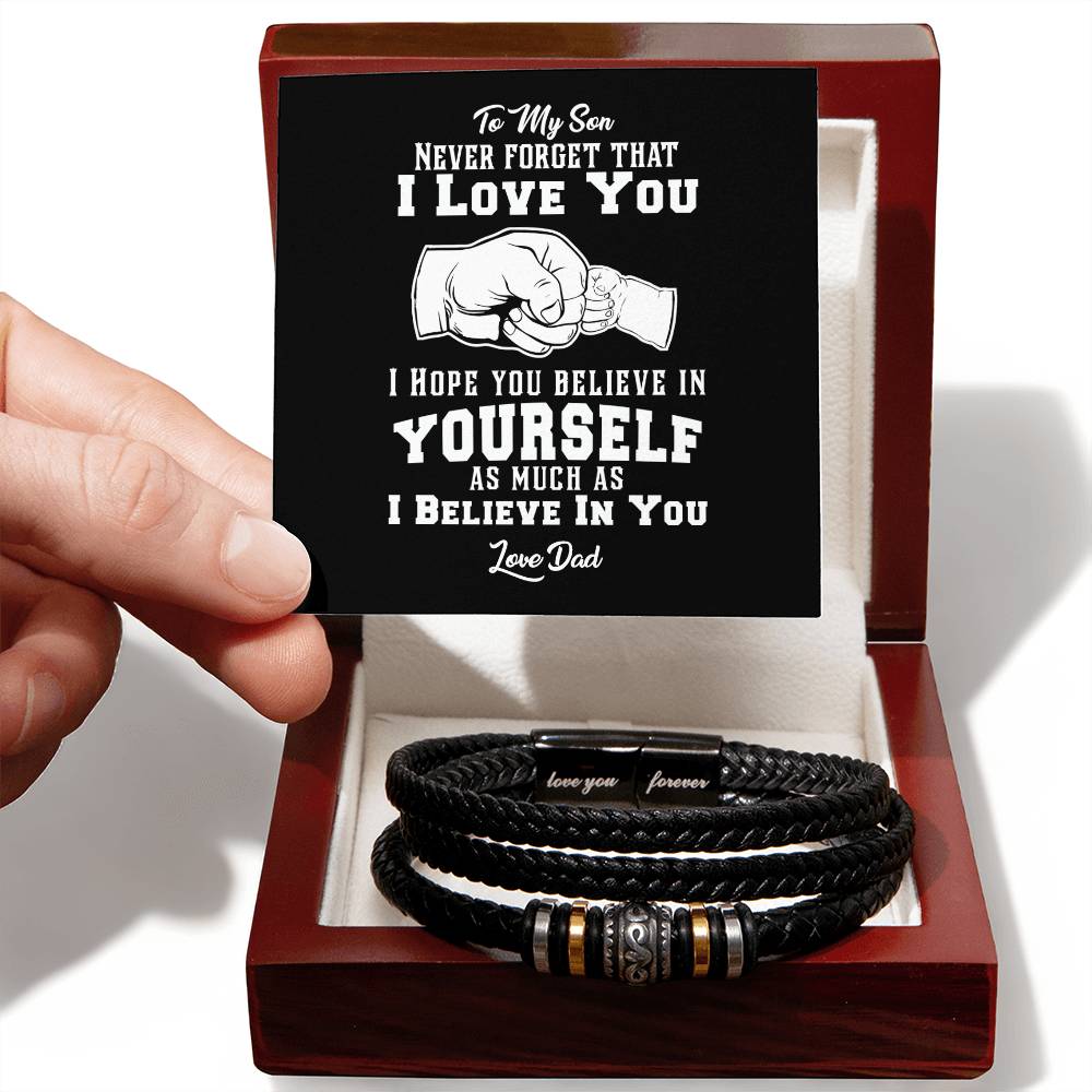 Son - I Believe In You - Son's Love You Forever Bracelet - Love You Forever Bracelet