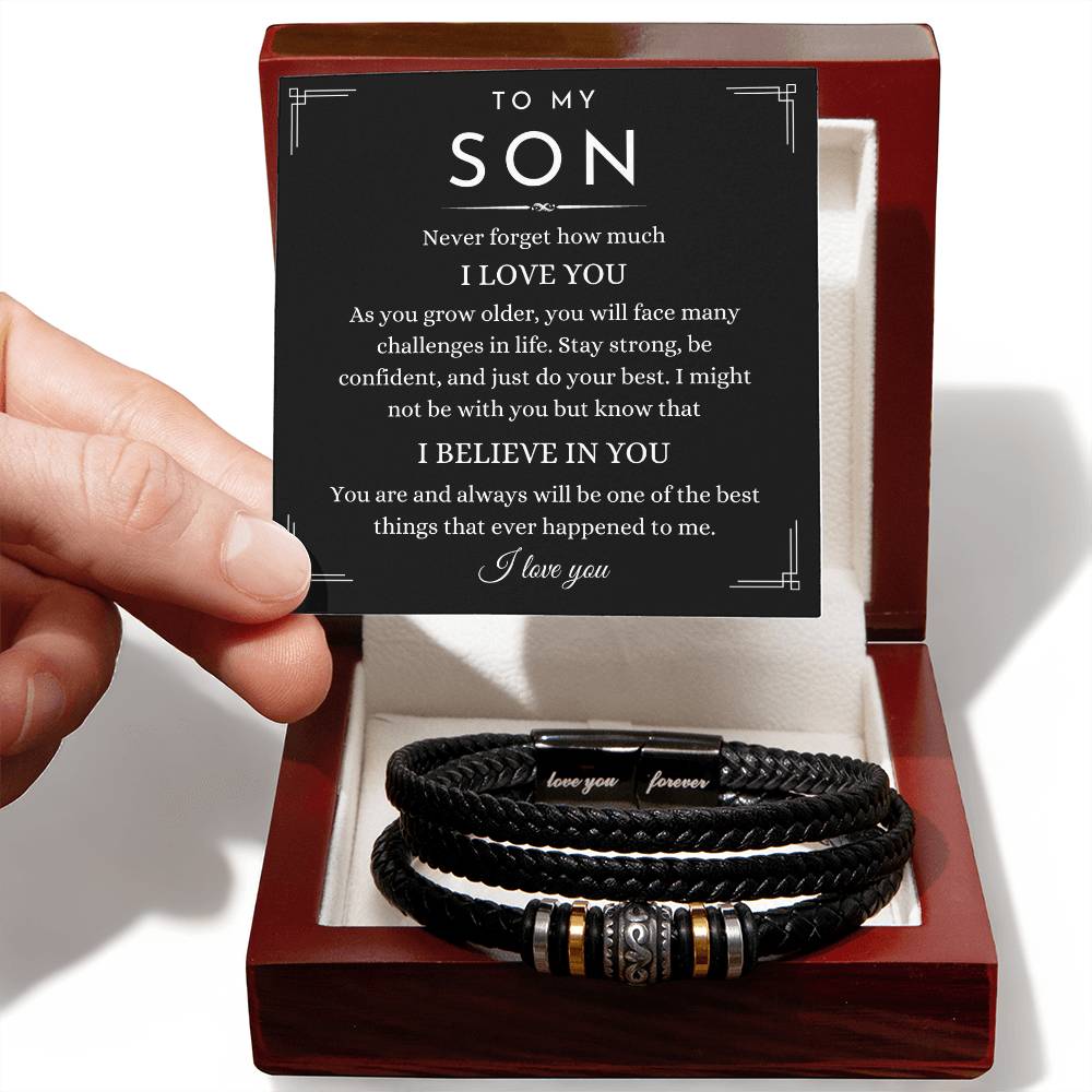 To My Son Never Forget Bracelet - Love You Forever Bracelet