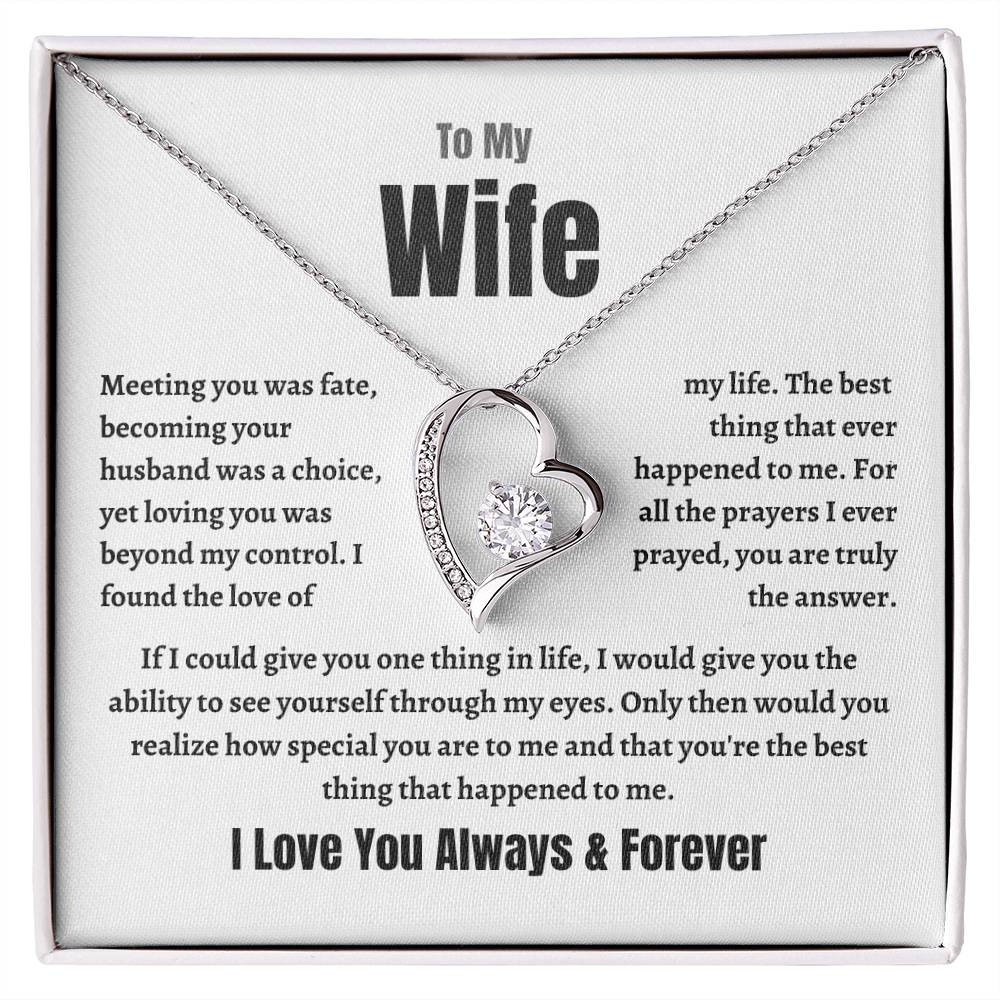 Wife Forever Love Necklace Meeting You Was Fate Perfect Gift For Her! Forever Love Necklace