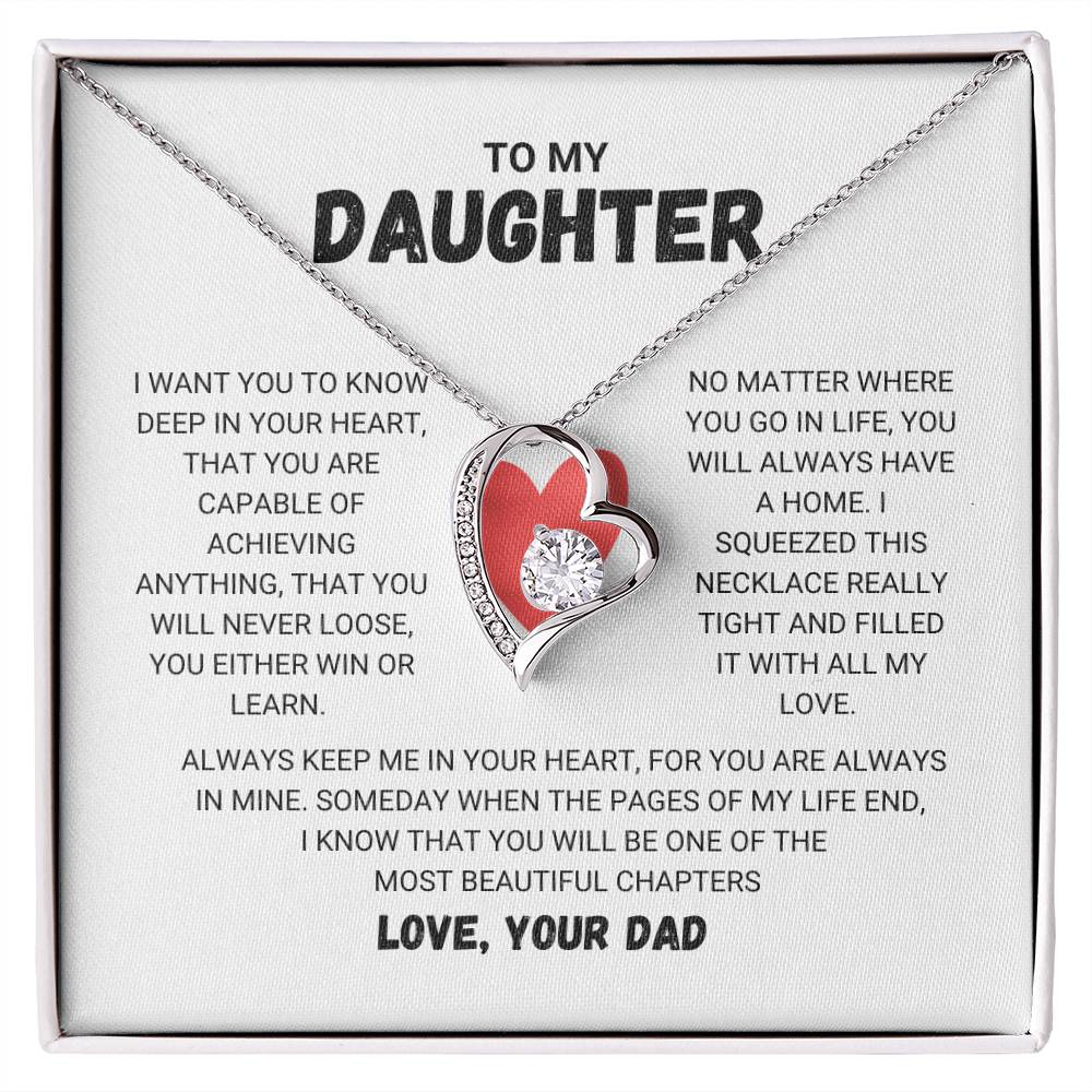 To My Daughter - Forever Love Necklace Forever Love Necklace