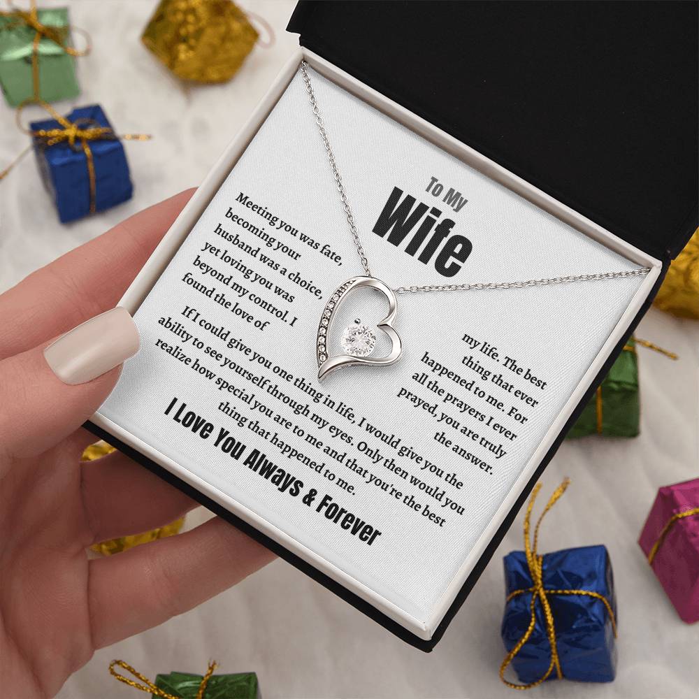 Wife Forever Love Necklace Meeting You Was Fate Perfect Gift For Her! Forever Love Necklace