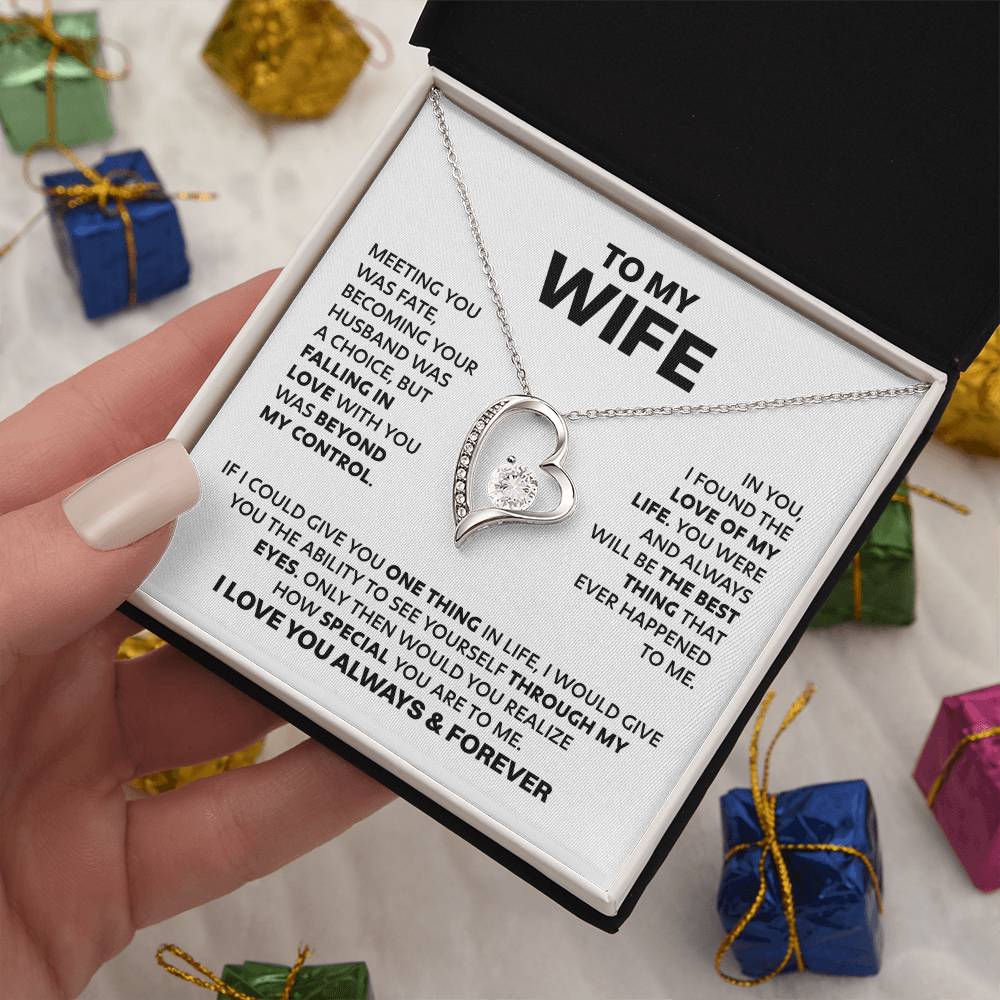 Wife Heart Necklace Meeting You Was Fate Forever Love Necklace