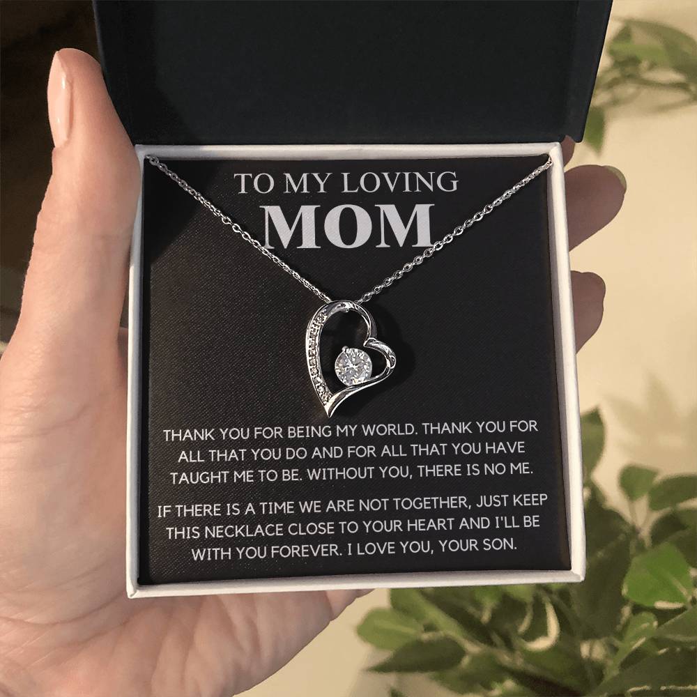 To My Mom Thank You Forever Love Forever Love Necklace