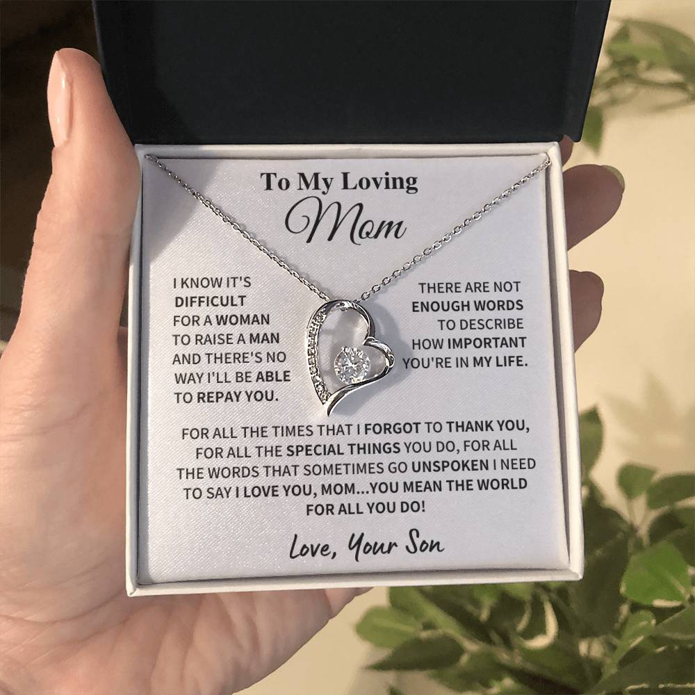 Loving Mom Gift Forever Love Necklace