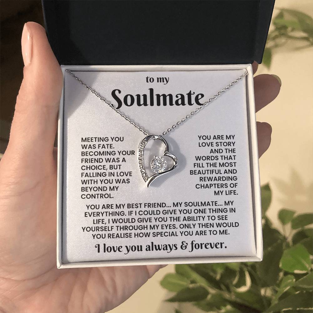 To My Soulmate You Are My Heart'S Home Forever Love Necklace