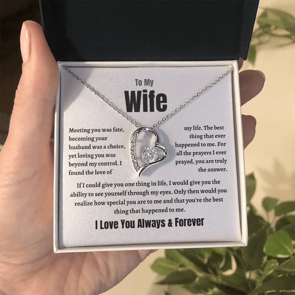 Wife Forever Love Necklace Meeting You Was Fate Perfect Gift For Her! Forever Love Necklace