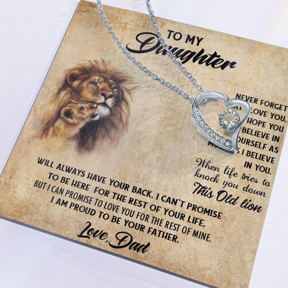 To My Daughter Necklace Father Daughter Necklace Father To Daughter Christmas Gift From Dad Bonus Daughter Necklace Gifts From Dad Forever Love Necklace