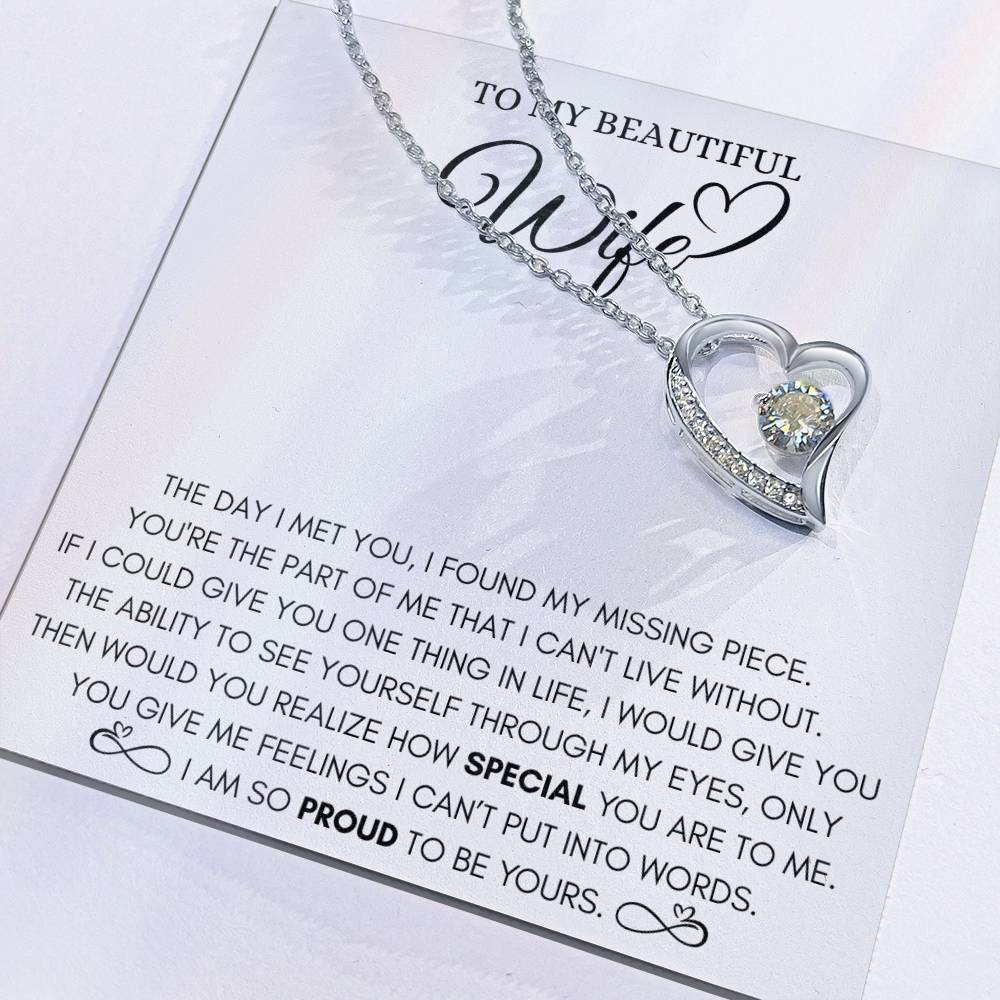 Wife - I Am So Proud To Be Yours. Forever Love & Earrings Set Forever Love Necklace