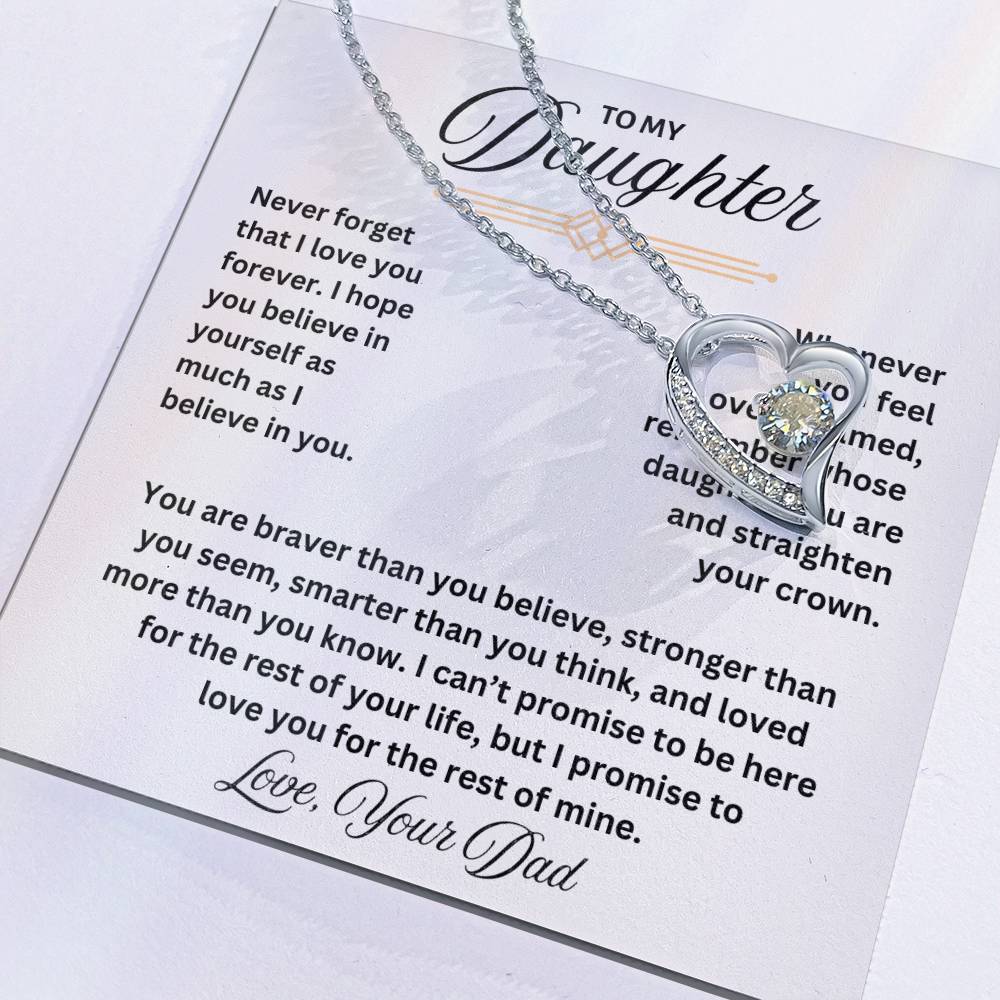 To My Daughter Forever Love Necklace Forever Love Necklace