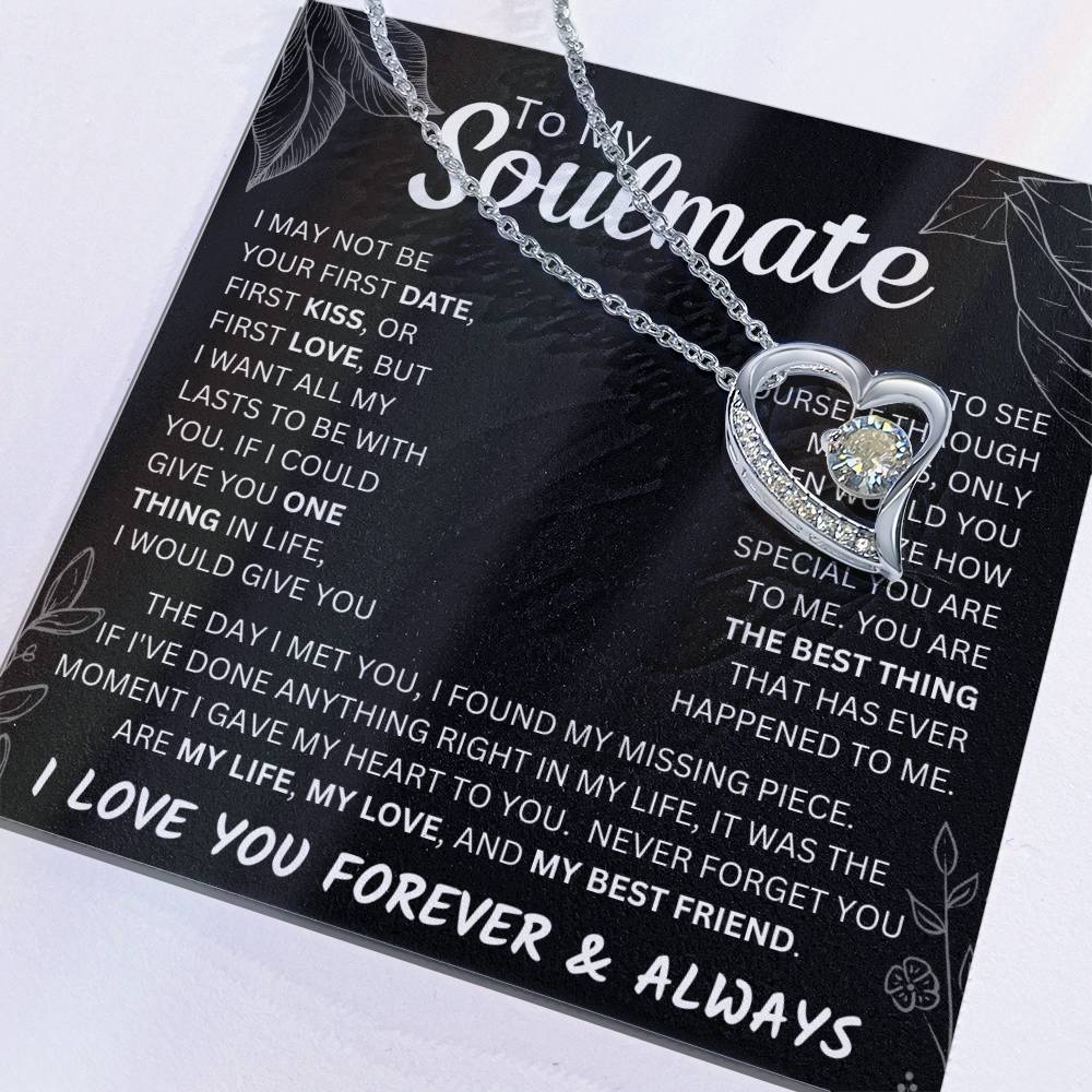 To My Soulmate Forever & Always Forever Love Necklace