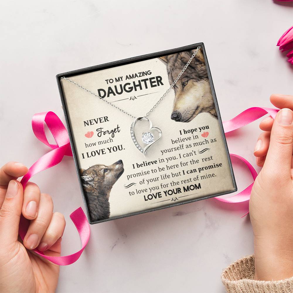 To My Daughter Never Forget Necklace 1 Forever Love Necklace
