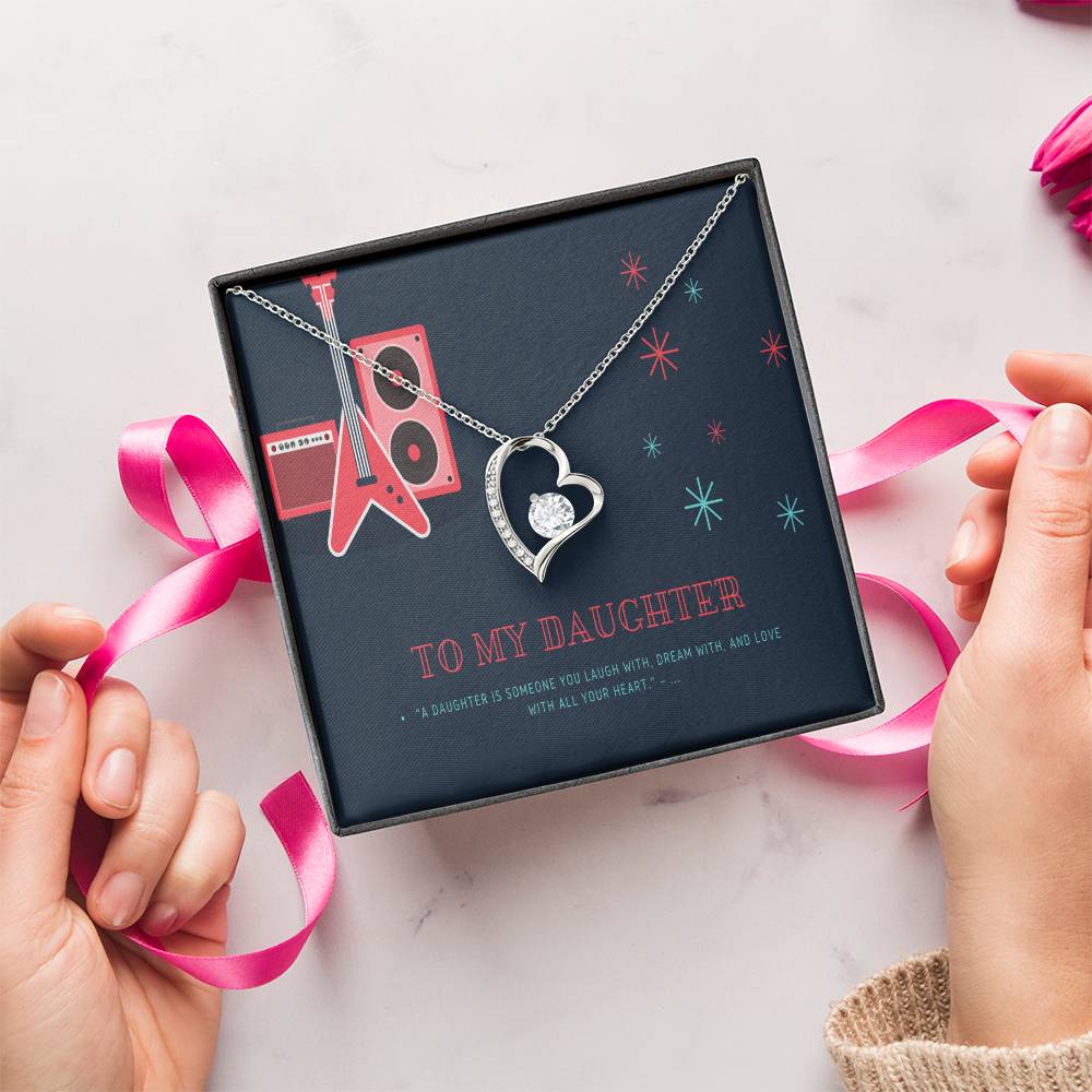 To My Daughter 1 Forever Love Necklace