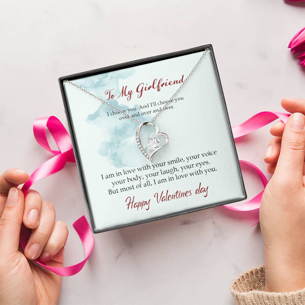Gift For Valentines - Forever Love Necklace - To My Girlfriend Forever Love Necklace