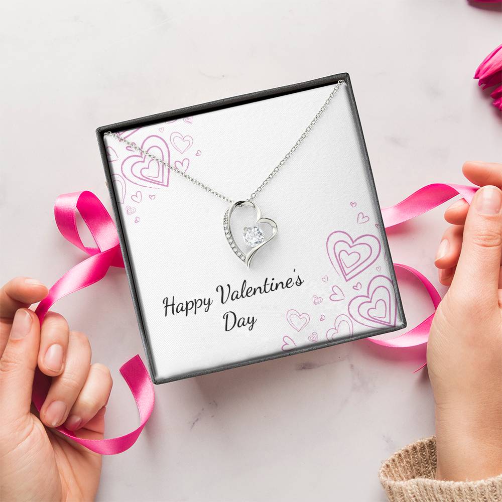 Valentine's Day Heart Necklace Forever Love Necklace