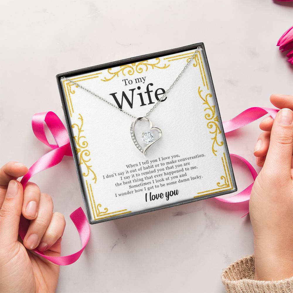 To My Wife I Love You Message Tmw16 1 Forever Love Necklace