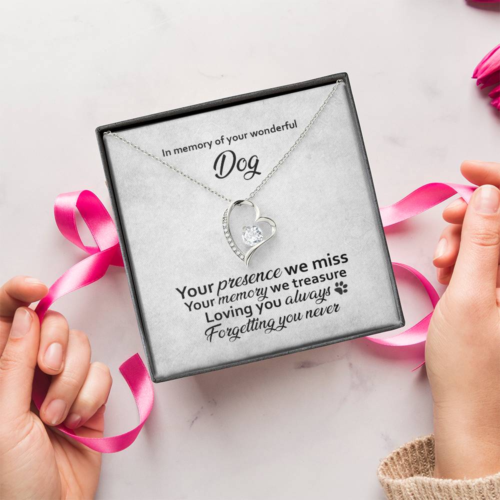 In Memory Of Your Wonderful Dog 1 Forever Love Necklace