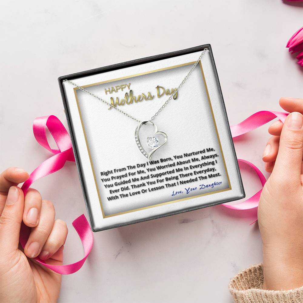 Happy Mother's Day From Your Daughter Forever Love Necklace