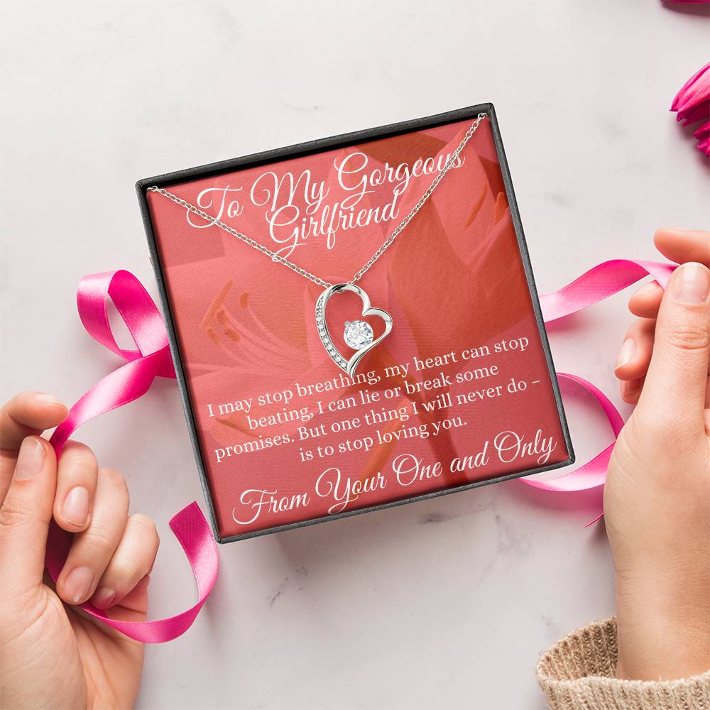 To My Gorgeous Girlfriend Just Because I Love You Forever Love Necklace