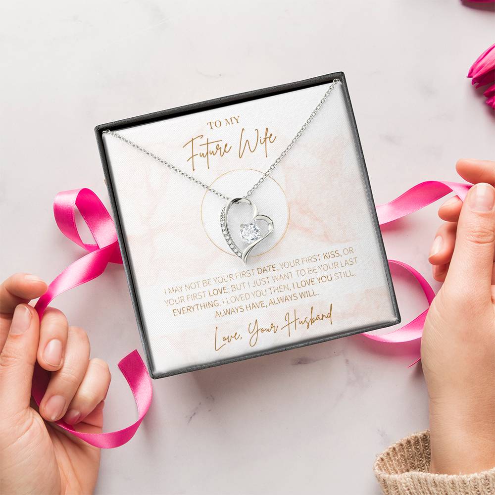 Diamond Heart Necklace Gift For Future Wife Gift For Her Forever Love Necklace