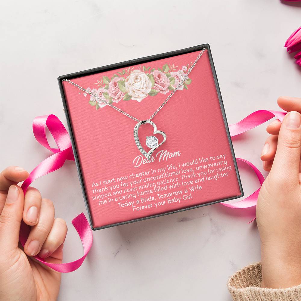 Mother Of The Bride Gift From Daughter Forever Love Necklace