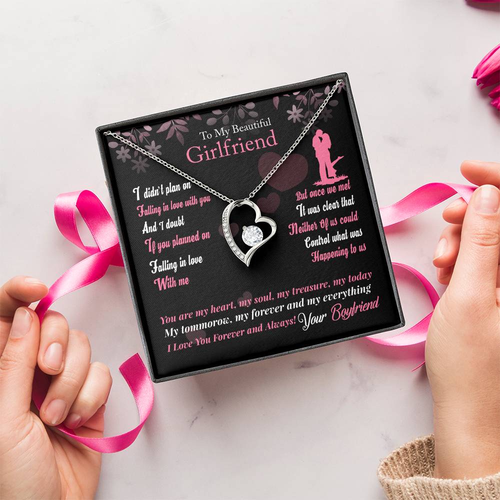 To My Beautiful Girlfriend - Forever Love Necklace Forever Love Necklace