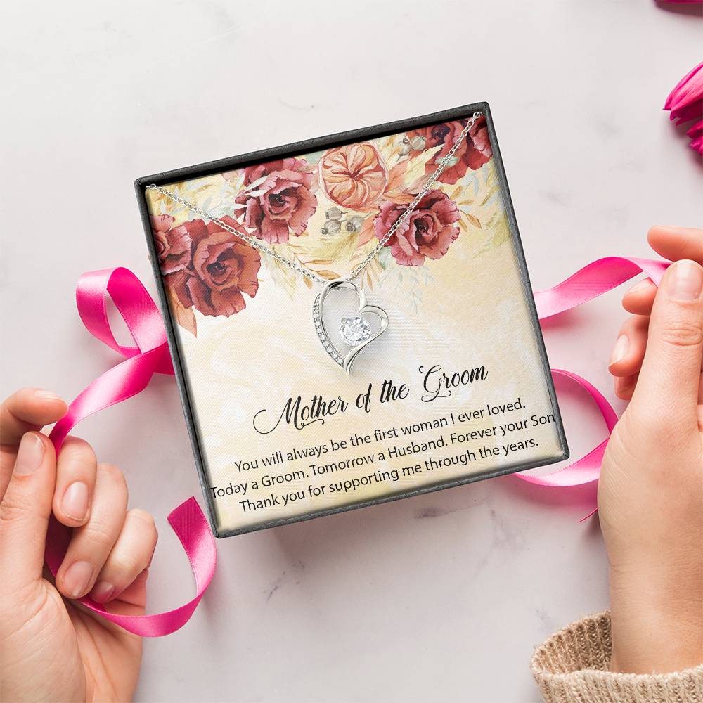 Mother Of The Groom Necklace Forever Love Mom Of The Groom Wedding Gift Mother In Law Necklace Gift Customize Mother Of The Groom Forever Love Necklace