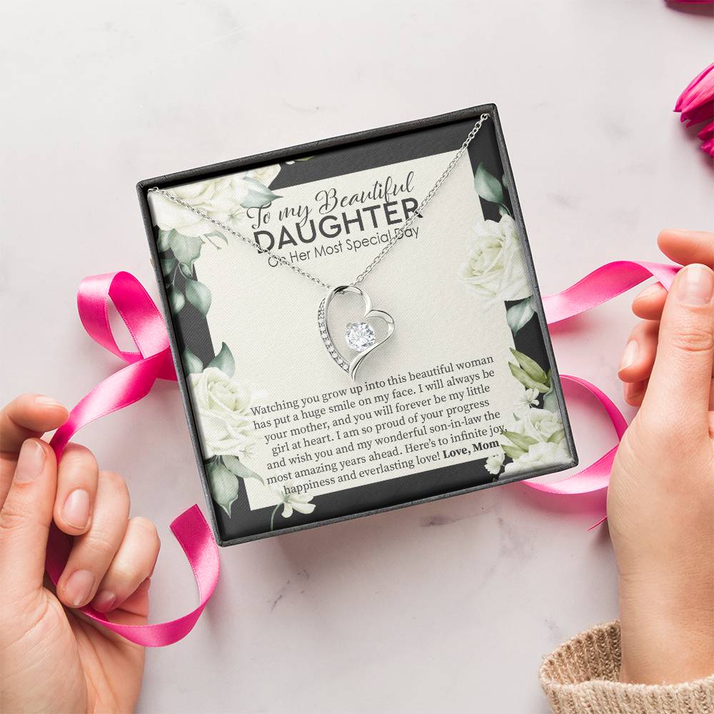 Bride Gift From Mom To Daughter On Wedding Day Gift For Daughter On Wedding Day From Mother Forever Love Necklace