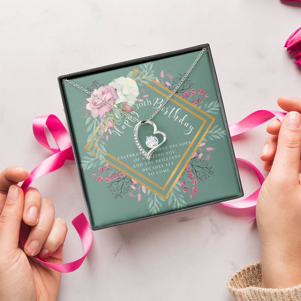 Mom To Daughter Necklace Meaningful Necklace For Daughter - 30Th Birthday Gifts For Women - 30 Years Old - 30Th Birthday Gift Necklace Forever Love Necklace