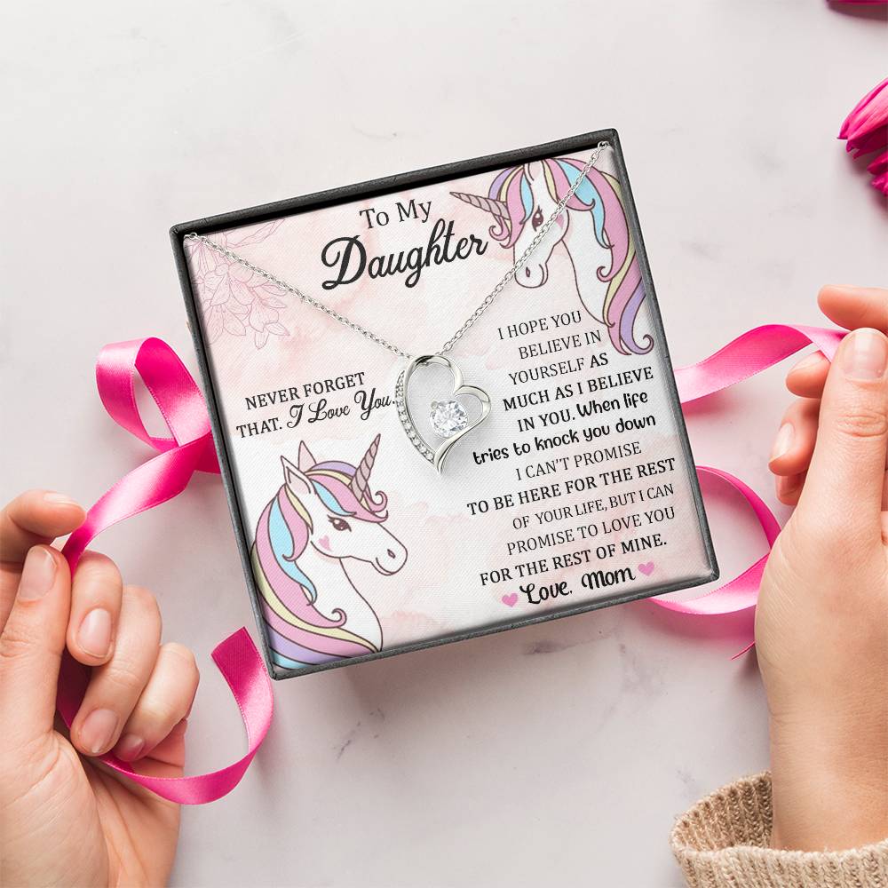 To My Daughter Necklace From Mom Gift For Daughter From Mom Birthday Gift Daughter Graduation Forever Love Necklace