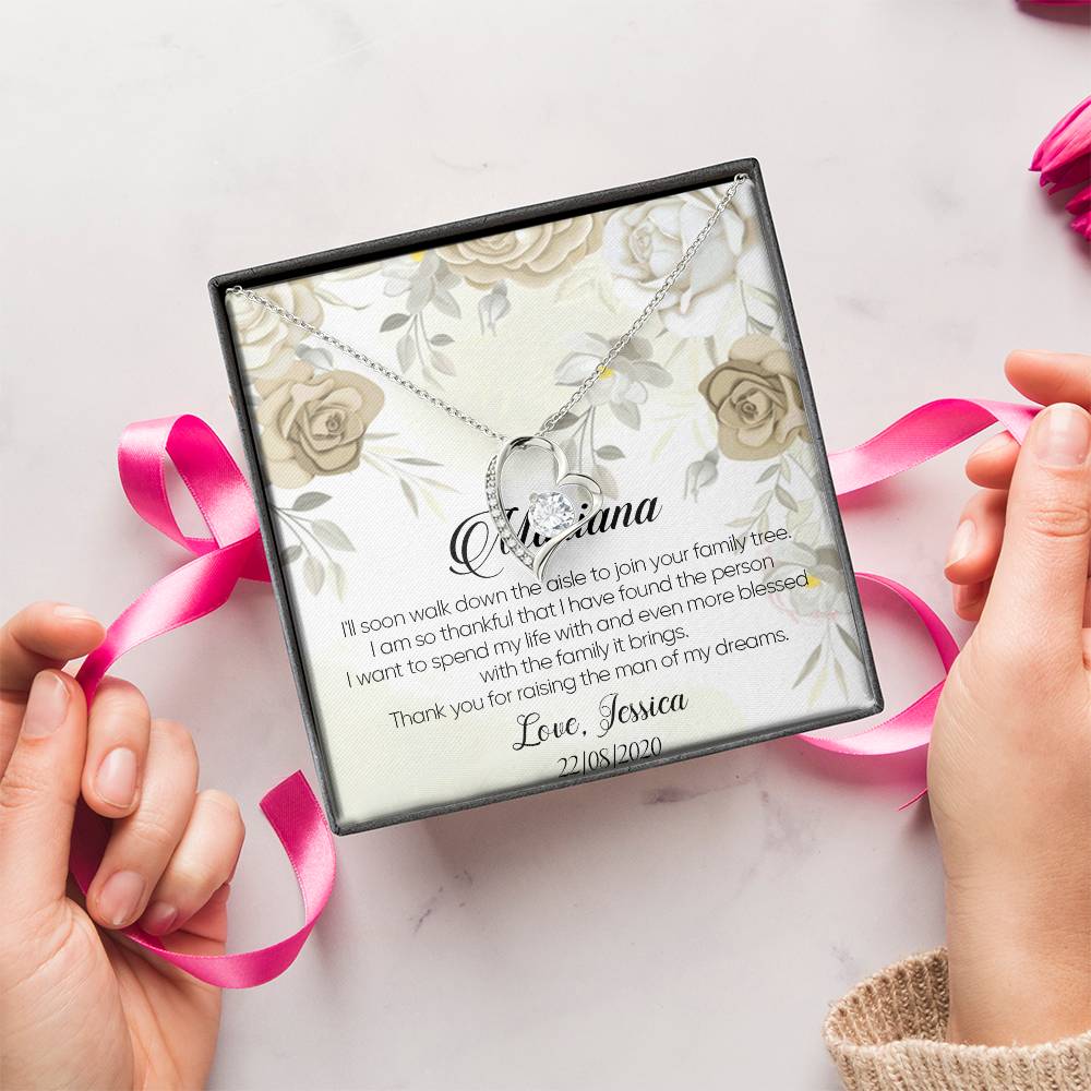 Customize Mother Of The Groom Gift Mother Of The Bride Necklace Gift Mother In Law Necklace Gift Wedding Gift 1 Forever Love Necklace