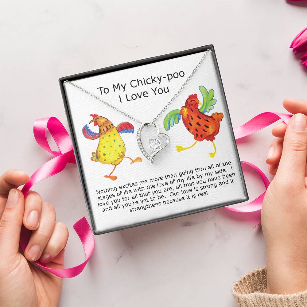 Chicky-Poo Dancing Queen I Love You Necklace Gift For Wife Soulmate Forever Love Necklace