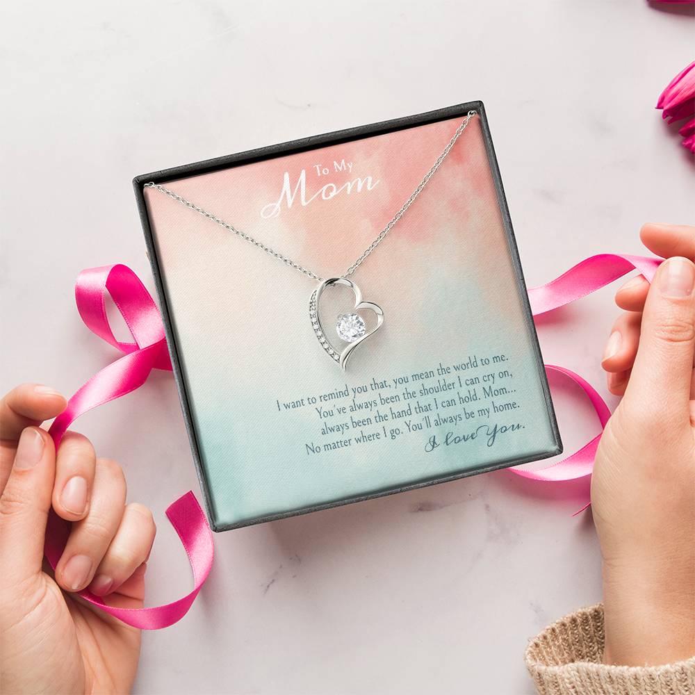 A Gift For A Mom Forever Love Necklace - You Mean The World To Me Forever Love Necklace