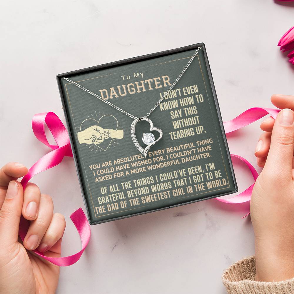 To My Daughter Gift Necklace Gift From Dad Dad To Daughter Gift Birthday Gift For Daughter From Dad Forever Love Necklace