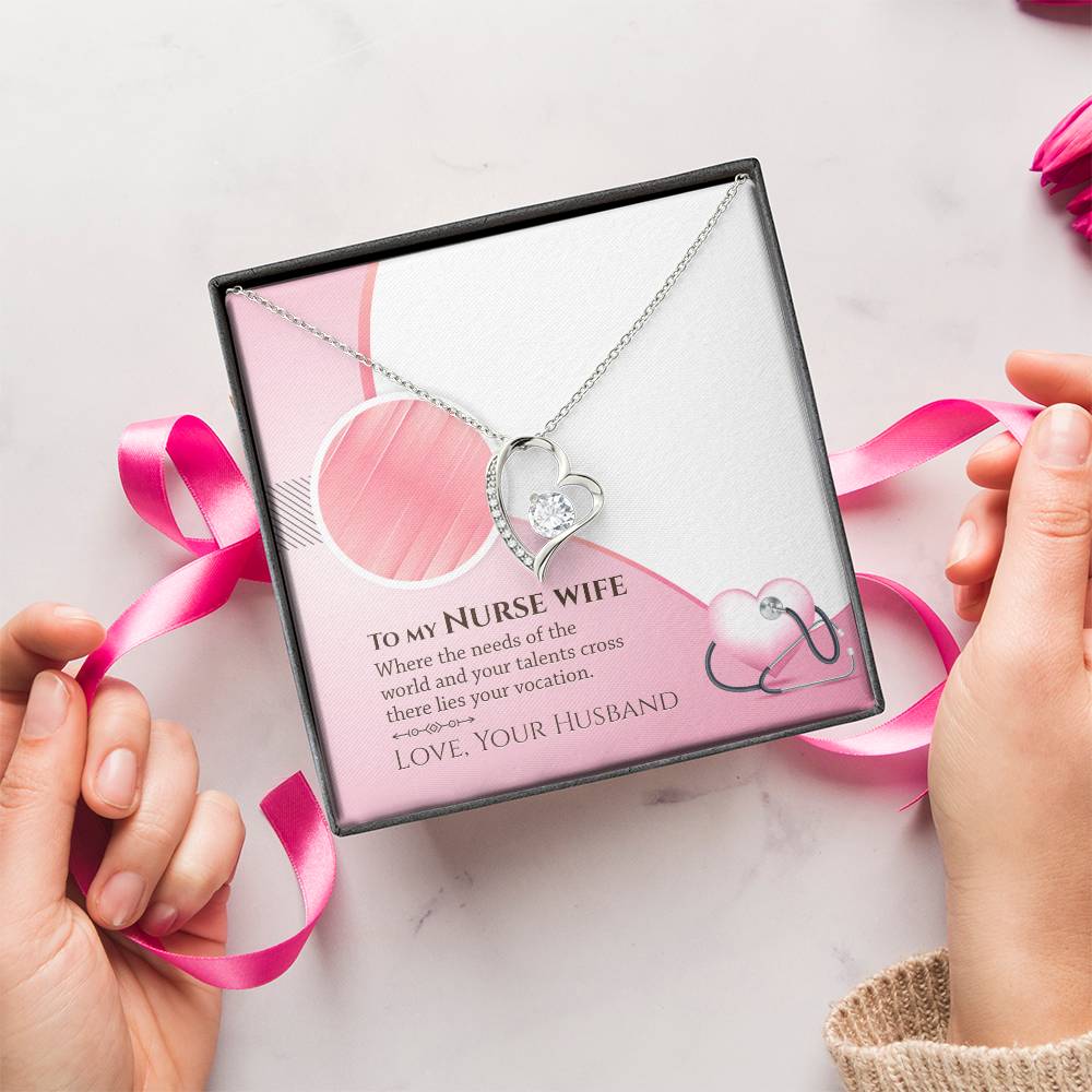 To My Nurse Wife There Lies Yours Vocation Forever Love Necklace
