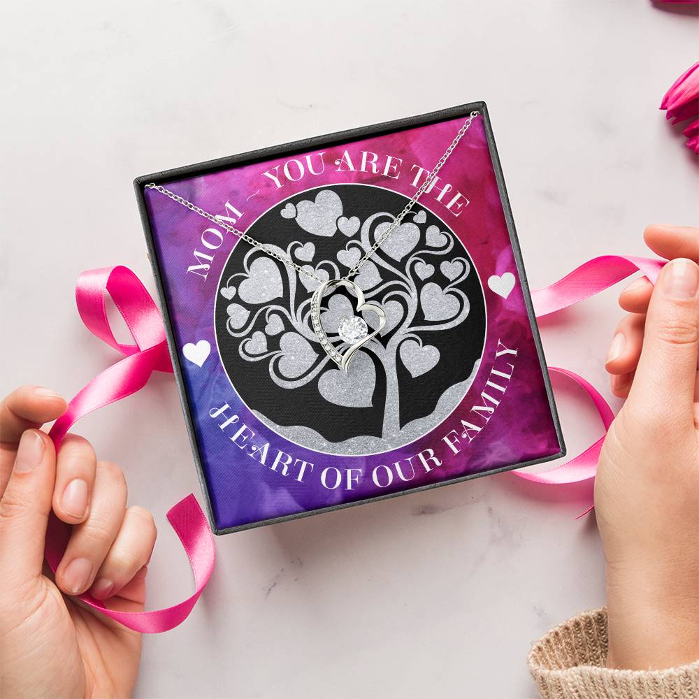 Mom You Are The Heart Of Our Family - Forever Necklace Forever Love Necklace