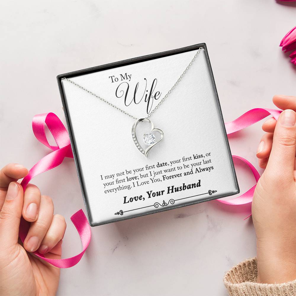 Sweetest Hearts To My Wife Necklace Love Your Husband To My Wife Necklace Anniversary Gift For Wife Gift To Wife From Husband Anniversary Forever Love Necklace